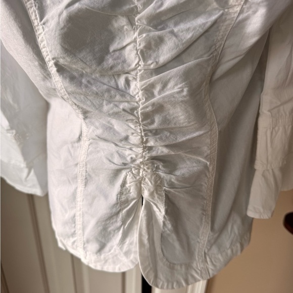 XCVI Women's White Front Tie Double Cuff Jacket size Large NWT - Picture 8 of 12